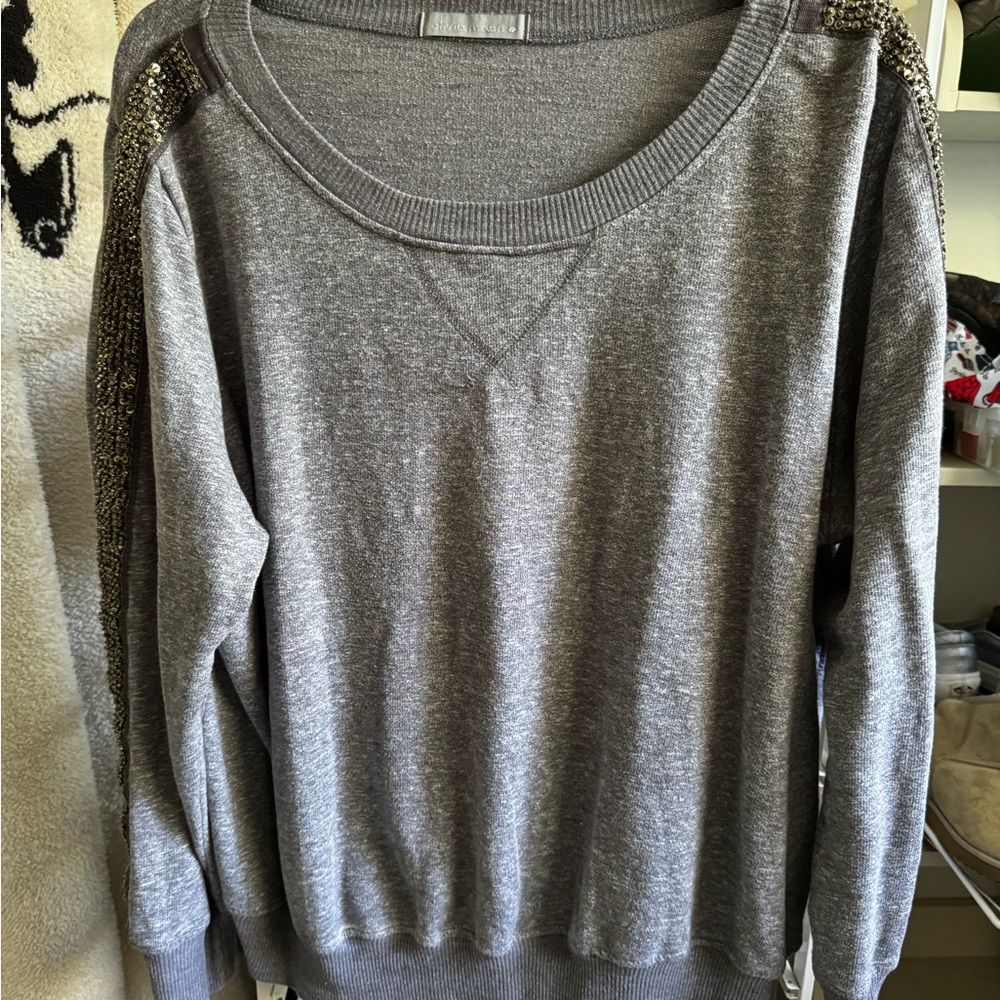 🩶🩶LX Olivia Moon marble grey sequin embellished sleeved sweatshirt sweater🩶🩶